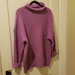 Final Aerie Oversized Purple Sweater